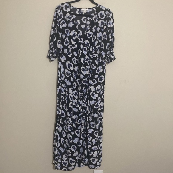 H&M Floral Bleu White Madi Dress women XL boho casual festival boho fairy Y2K - Picture 7 of 9